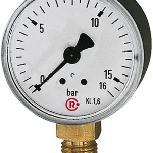 RIEGLER Manometer stehend 63mm 0-6bar G1/4" Einfachskala, Kunststoffgeh Sonderangebot