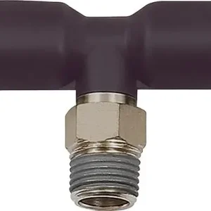 Versand Am Gleichen Tag RIEGLER T-Steckverschraubung Blaue Serie, drehbar, R 1/8 a, Schlauch-Ø 8