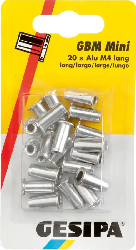Neue Kollektion GESIPA Blindnietmuttern Alu im Mini-Pack M4 mittel