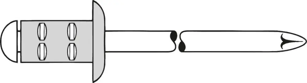 Kracherpreis Mehrbereichs-Blindniet Alu/VA Flachrundkopf 4x13mm GESIPA PolyGrip