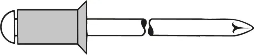 Markenprodukt GESIPA Blindniet Alu/Stahl Senkkopf 120Grad 5x20mm
