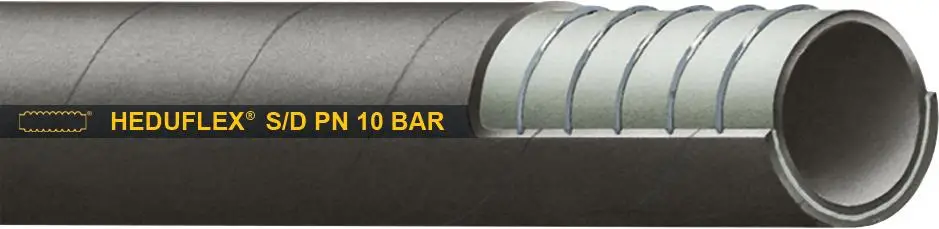 Aktuell Saug-und Druckschlauch Heduflex, SBR, 10bar, schwarz, 90 x 104 mm 40m
