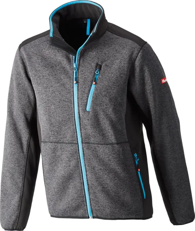 FORTIS Strickjacke,Softshell,Gr.XL,d-grau-türkis Begrenztes Angebot