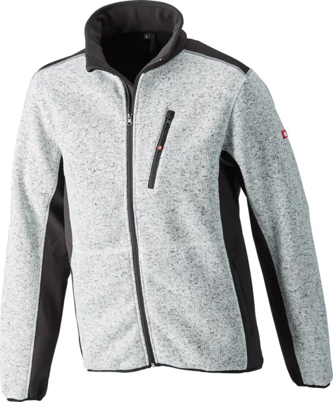 FORTIS Strickjacke,Softshell,Gr.S,hellgrau-schw Markenware