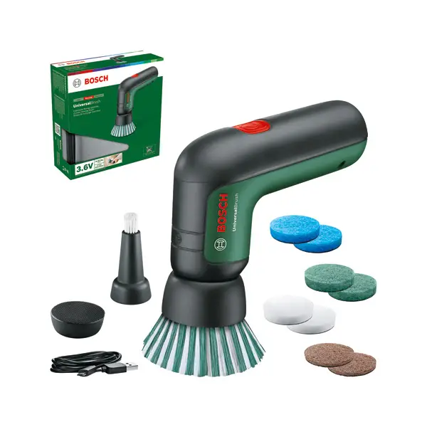 Markenware BOSCH Akku-Reinigungsbürste UniversalBrush Set