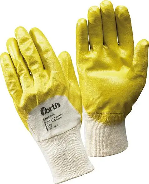 Preis Gesenkt FORTIS Handschuh Mechanic, Nitril,gelb, SB-verpackt,Gr.10