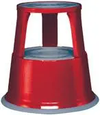 Zertifiziert Rollhocker Metall rot