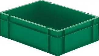 Top-Preis LA-KA-PE Transport-Stapelkasten B400xT300xH120 mm grün, geschlossen ohne Griffloch