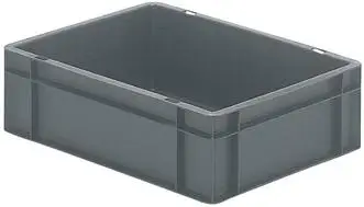 Direktkauf LA-KA-PE Transport-Stapelkasten B400xT300xH120 mm grau, geschlossen ohne Griffloch