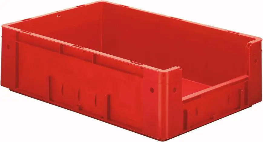 Bestpreis LA-KA-PE Sichtlagerkasten rot B400xT600xH175 mm Auflast 600kg, VE 2 Stk. ohne Griffloch