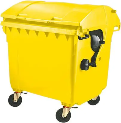 Müllcontainer Kunststoff 1,1 cbm Runddeckel gelb Sale