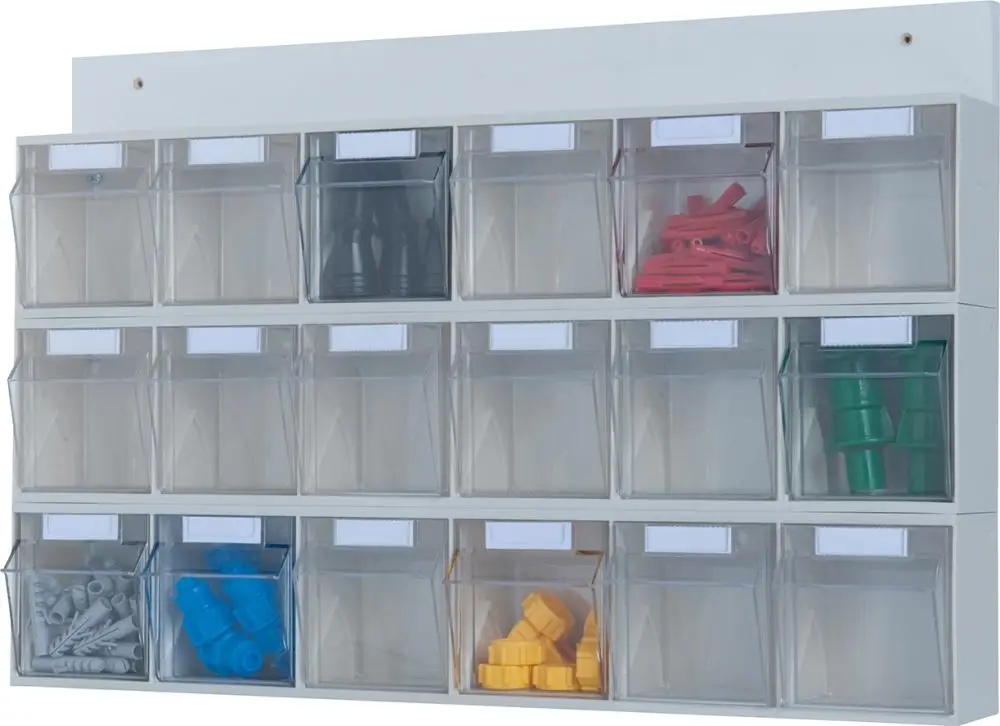 HÜNERSDORFF MultiStore Wand-Set 18 Klarsichtbehälter hochschlagfest Kunststofflichtgrau Garantierte Lieferung
