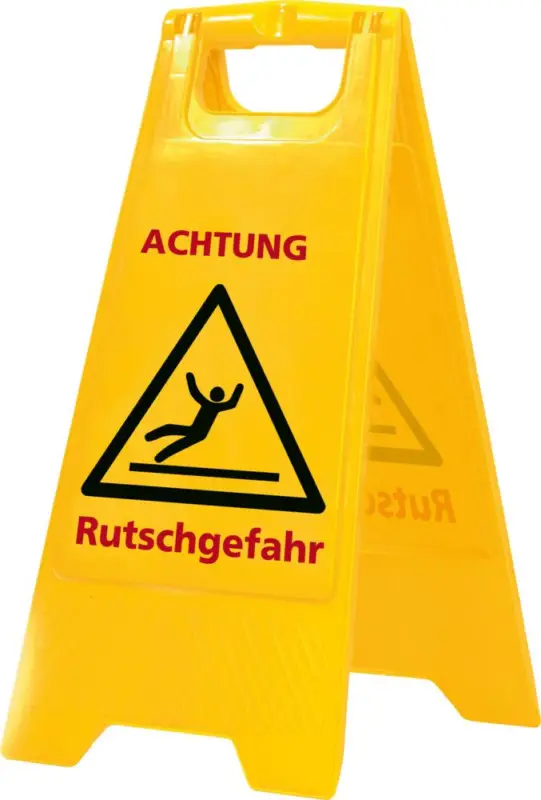 Saisonangebot Warnschild Rutschgefahr signalgelb