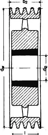 Nur Heute Keilrillenscheibe SPB/17, 6-rillig, 560 mm, Taper-Buchse 4040