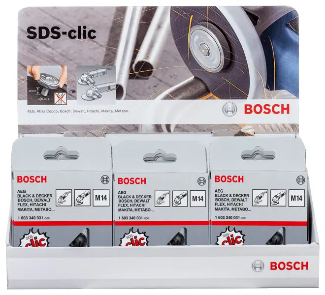 Neue Kollektion BOSCH SDS clic-Schnellspannmutter, 13 mm Dicke, 15 Stück