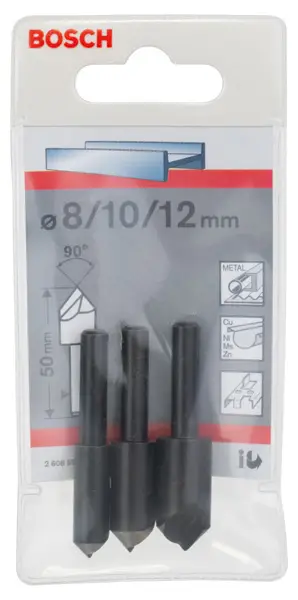 BOSCH 3-tlg. Kegelsenker-Set, 6-8 mm Neue Kollektion