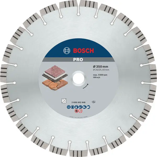 Echt BOSCH PRO Stone Diamanttrennscheibe, 350 x 20/25,4 mm