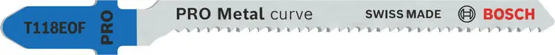 BOSCH PRO Metal curve T118EOF Stichsägeblatt, 83 mm, 2-tlg. Zertifiziert