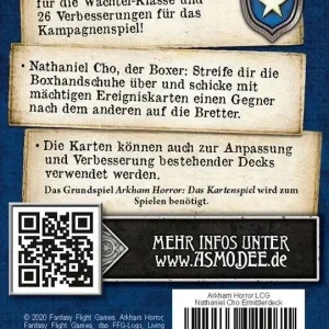 Arkham Horror Das Kartenspiel - Nathaniel Cho ( Ermittler Deck ) Preisknaller