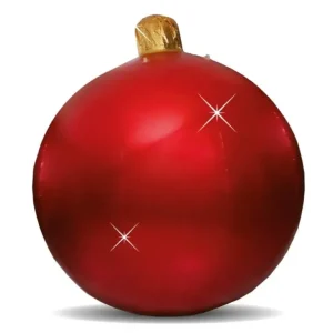 Aufblasbare Weihnachtskugel 80 cm mit 4 Edelstahl Ösen Neue Ware