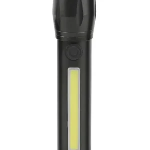 Aufladbare LED-Taschenlampe mit 3W Power-LED und 3W COB-LED Schneller Versand