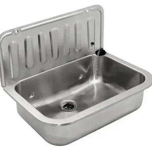 Schnäppchen Ausgussbecken Edelstahl, Rückwand und Becken