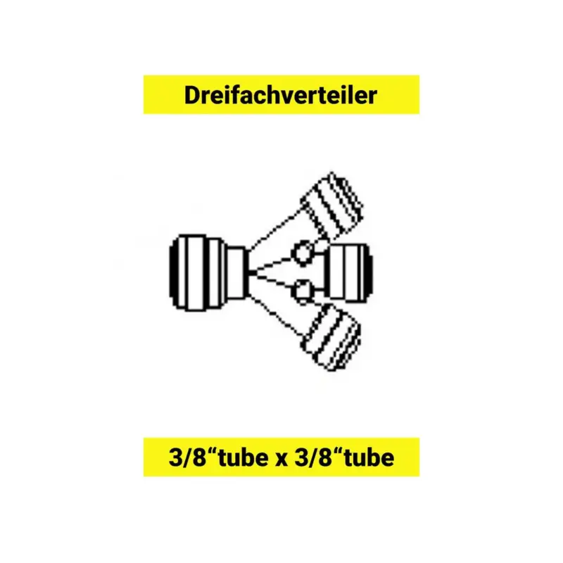 Expressversand Dreifachverteiler für Schlauch 3/8"