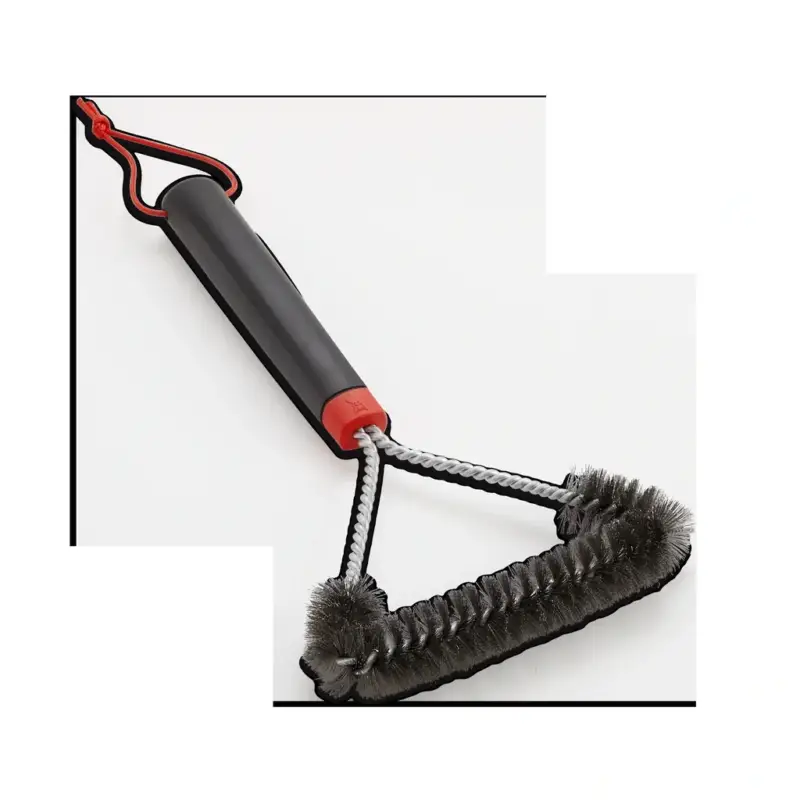 Garantierte Lieferung Dreiseitige Grillbürste, 30 cm