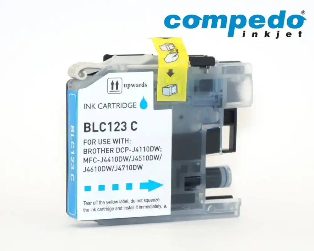 Zertifiziert Druckerpatrone für Brother LC123C08 Cyan