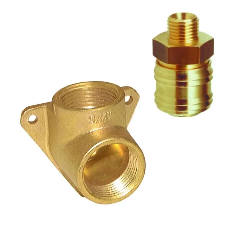 Druckluft Messing Wanddose SET 1 Kupplung Echt