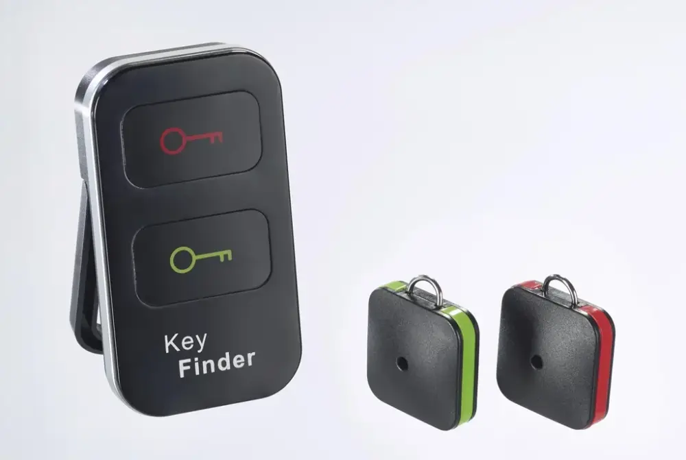 Neu Duo-Schlüssel-Finder, 1 Sender mit 2 Empfängern, Schwarz, 15 Meter