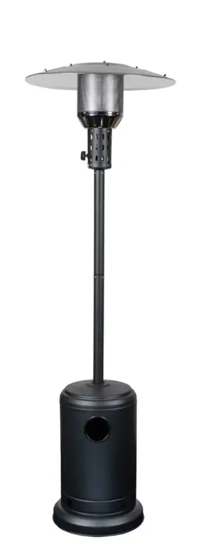 Top-Seller Gasheizstrahler, Terrassenstrahler gas, Heizpilz gas - Modell THG 10000-DE, mit Schutzgitter, Metall, Schwarz