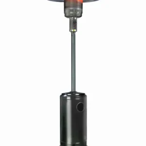 Schneller Versand Gasheizstrahler, Terrassenstrahler gas, Heizpilz gas - Modell THG 14000 Patioheater, mit Schutzgitter, Metall, Schwarz