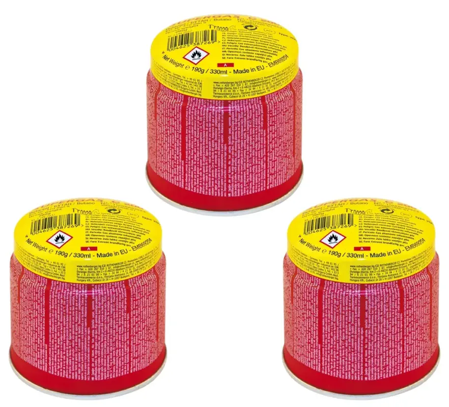 Gaskartusche 3er Set, 190g /330ml pro Kartusche Top-Angebot