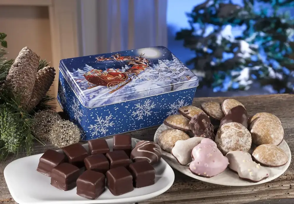 Nur Für Kurze Zeit Gebäckdose Weihnachtsmannschlitten