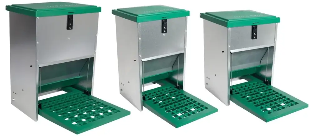 Versand Am Gleichen Tag Geflügelfutterautomat mit Trittplatte für 5 kg Futter
