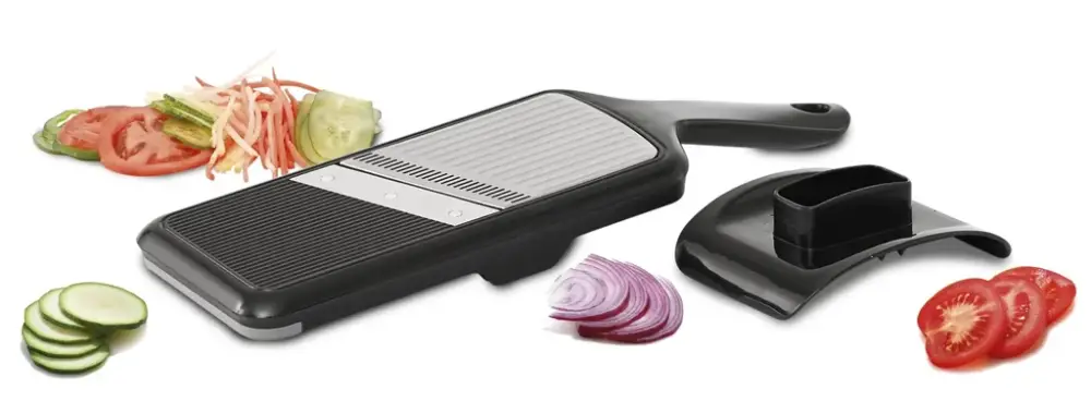 Neuheit Gemüsehobel, Julienne, klein, Schwarz/ Silberfarben