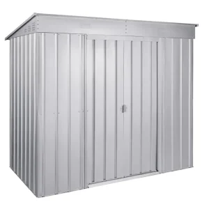Gerätehaus Pultdach Skillion 84, silber metallic Echt