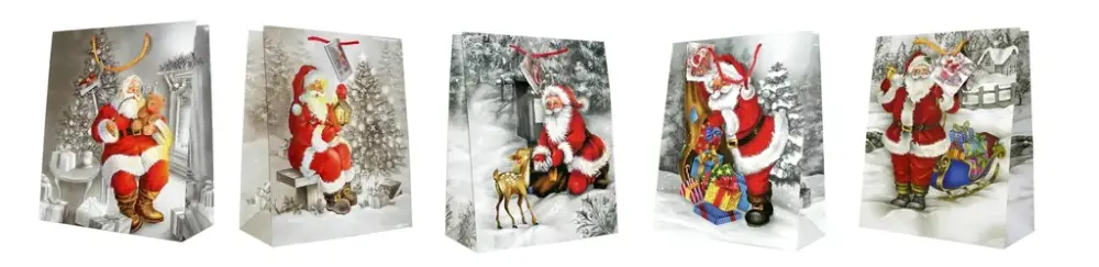 Geschenktüten "Weihnachtsmann", 5 Stück Sofort Bestellen