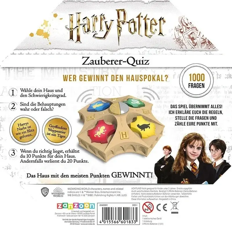 Gesellschaftsspiel Harry Potter Zauberer-Quiz Kracherpreis