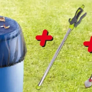 Mega-Angebot Jubiläums Set, Regenfasspumpe, Netz und Bewässerungsstab