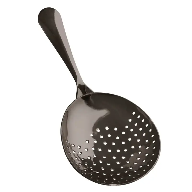Meistverkauft Julep Sieb, Julip Strainer - Edelstahl 304 - Gunmetal Black - Ergonomisches Barsieb