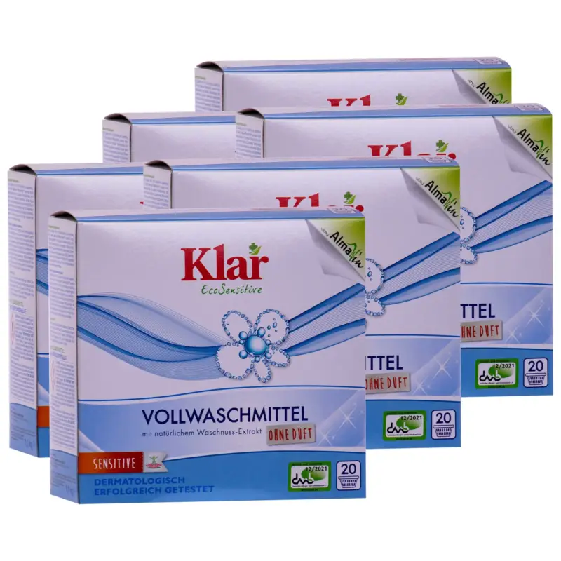 Angebot KLAR Vollwaschmittel Pulver 6 x 1,1 kg