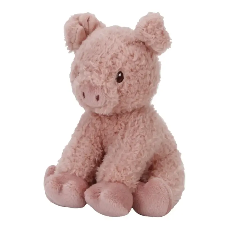 Little Dutch Kuscheltier, Plüschtier, Stofftier Schwein - Little Farm, aus weichem Stoff - Perfekt zum Spielen & Schmusen, 17cm Must-Have