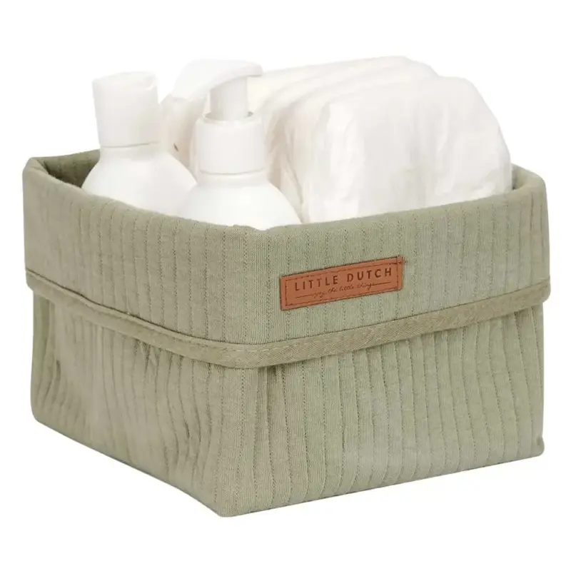 Little Dutch Körbchen klein uni oliv "Pure Olive" Neue Kollektion