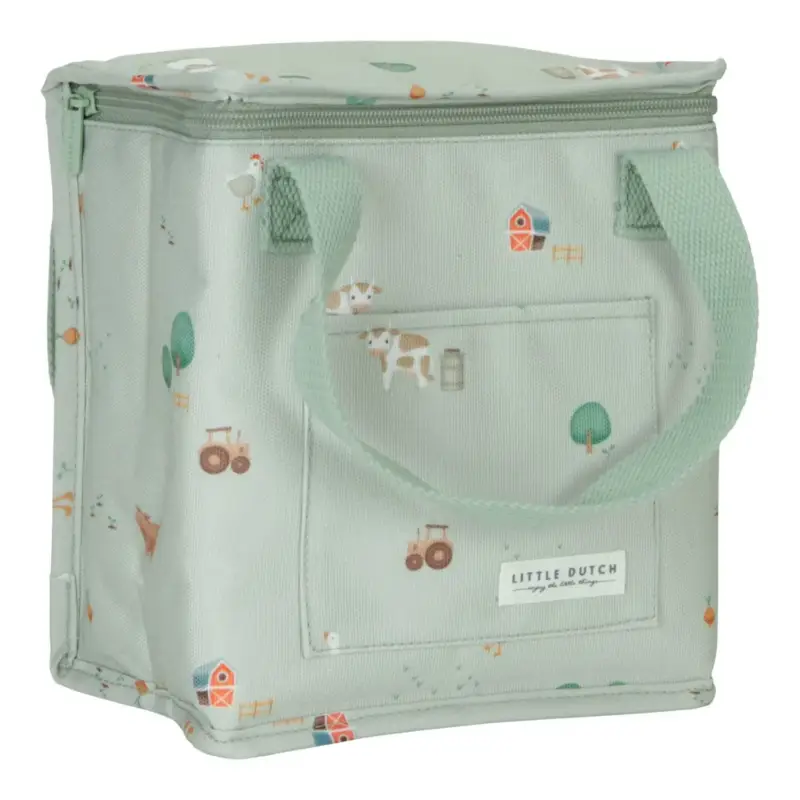 Little Dutch Kühltasche, Thermosack - Little Farm, Kinder Lunchbag aus Segeltuch für Schule & Ausflüge Preisreduziert