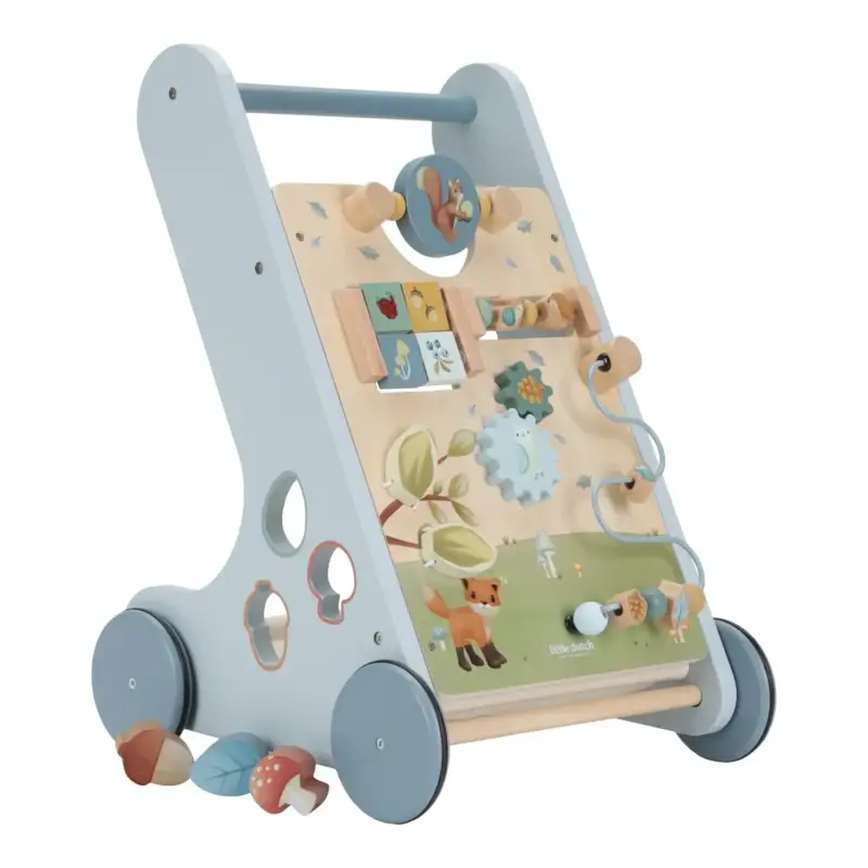 Little Dutch Lauflernwagen Holz, Laufhilfe - Multi Activity, Forest Friends Bestseller