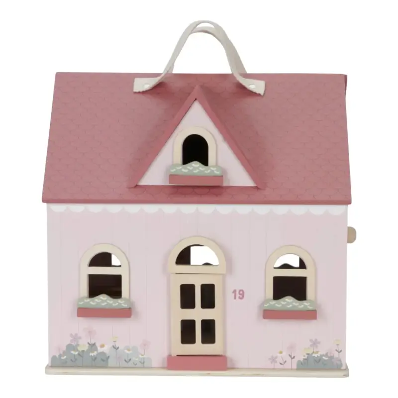 Little Dutch Puppenhaus Holz: Tragbares Holzpuppenhaus mit Möbeln & Tragegriff (ab 3 Jahren) Jetzt Kaufen