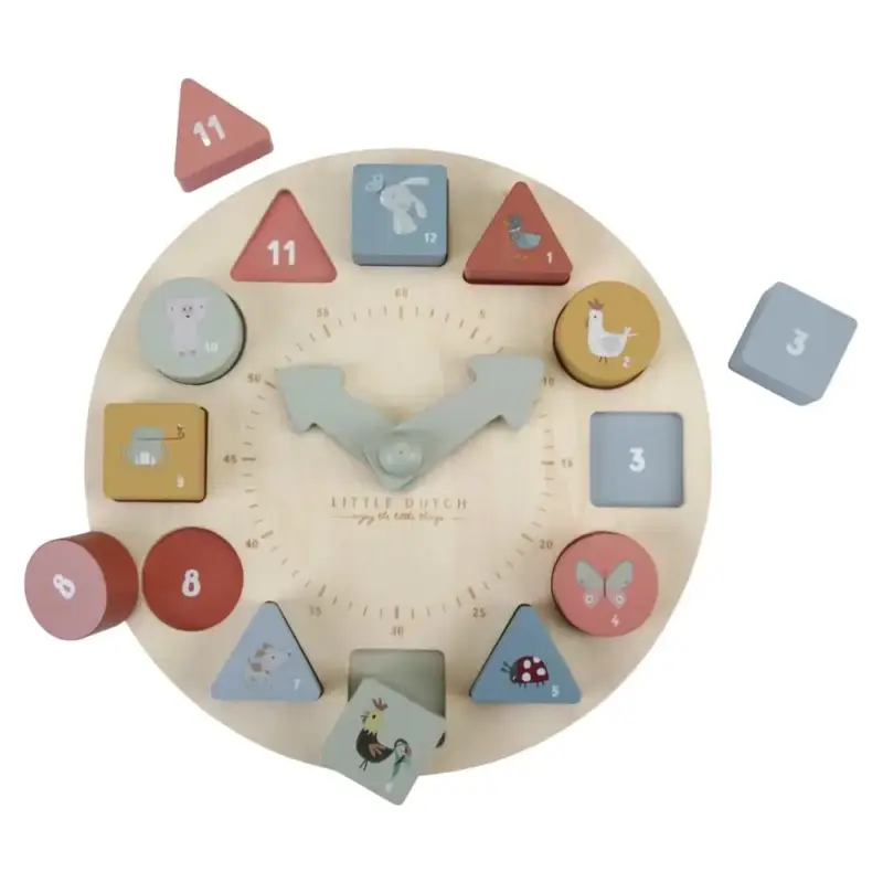 Rabatt Little Dutch Puzzle Uhr Tiere Holz