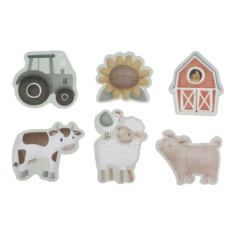 Jetzt Kaufen Little Dutch Puzzle-Set - 6-teiliges Lernspielzeug für Kinder ab 2 Jahren